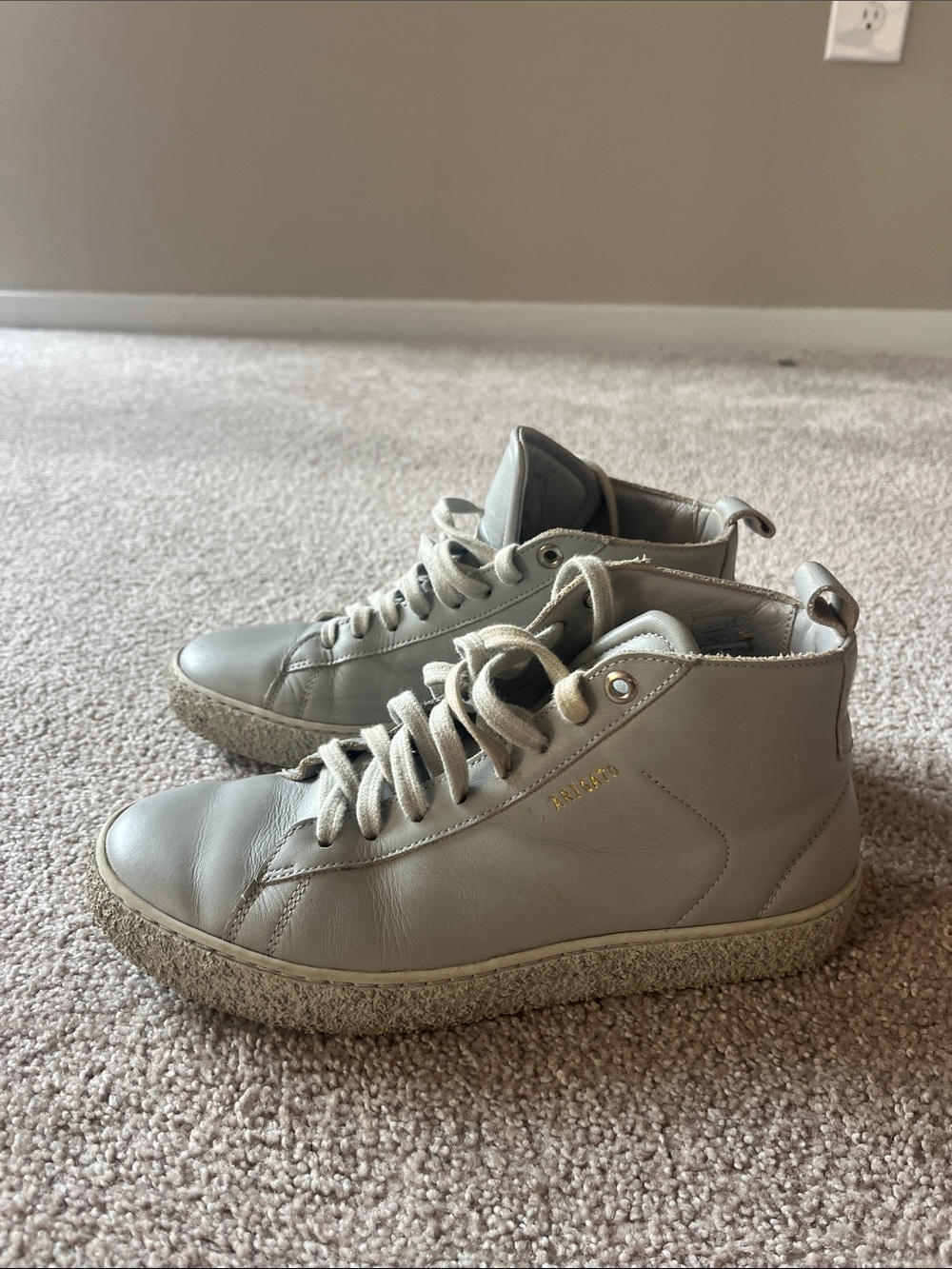 Axel Arigato Light Gray High-Top Sneakers